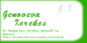 genoveva kerekes business card